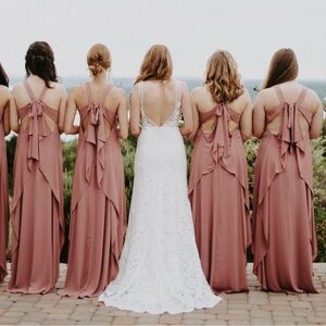 BCBG MaxAzria Sepia Rose Pink Dacey Size M Formal Dress